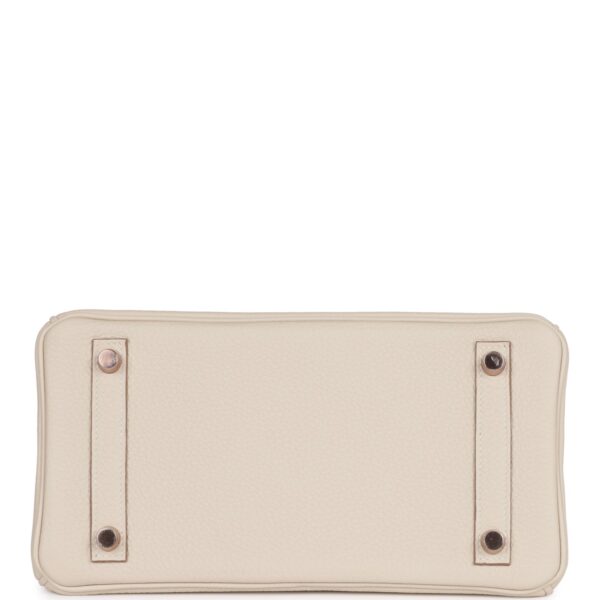 Hermes Birkin 25 Craie Togo Rose Gold Hardware