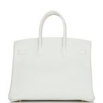 Top Quality Hermes Birkin 35 White Clemence Gold Hardware