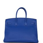 Top Quality Hermes Birkin 35 Bleu Electric Togo Palladium Hardware