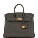 Hermes Birkin 25 Vert de Gris Togo Gold Hardware