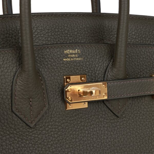 Hermes Birkin 25 Vert de Gris Togo Gold Hardware