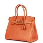 Top Quality Hermes Birkin 30 Abricot Ostrich Gold Hardware