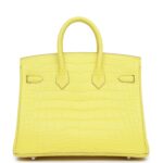 Hermes Birkin 25 Lime Matte Alligator Palladium Hardware