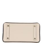 Hermes Special Order (HSS) Birkin 25 Craie and Black Togo Brushed Gold Hardware