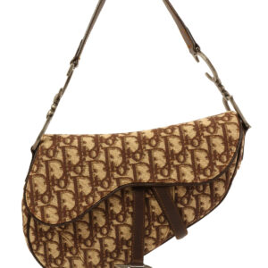 DIOR Trotter Pattern Saddle Bag Brown