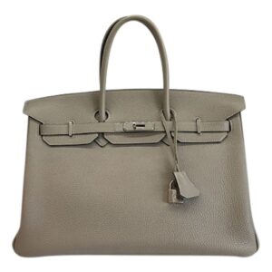 Hermes Birkin 35 Gris Tourterelle Leather PHW