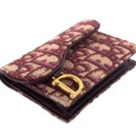 DIOR Saddle Lotus Dior Oblique Jacquard Wallet