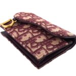 DIOR Saddle Lotus Dior Oblique Jacquard Wallet