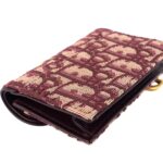 DIOR Saddle Lotus Dior Oblique Jacquard Wallet