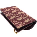 DIOR Saddle Lotus Dior Oblique Jacquard Wallet
