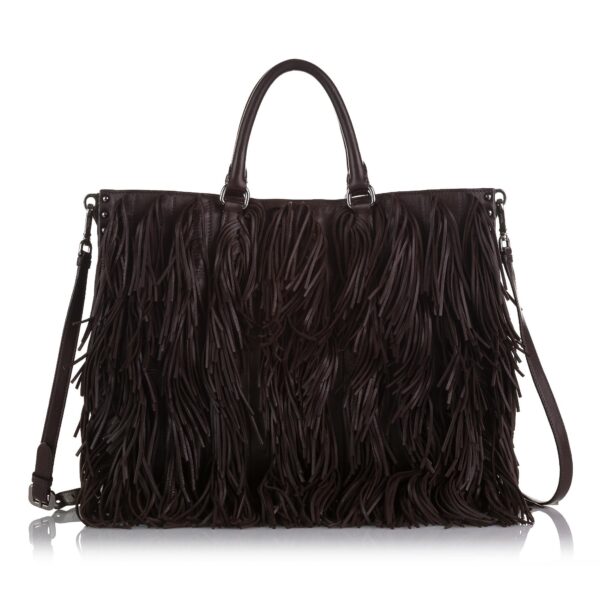 Prada Nappa Fringe Satchel (SHG-cqu8wr)
