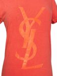 Saint Laurent Cotton YSL Logo Top Orange
