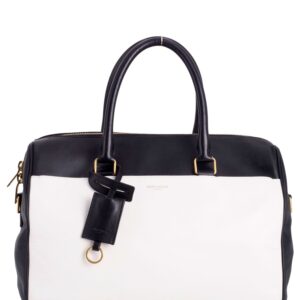 Saint-Laurent-Leather-Speedy-Bag-30-Black-White-2