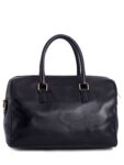 Saint Laurent Leather Speedy Bag 30 Black White