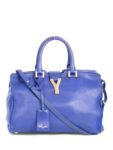 Saint Laurent Y Logo Leather Mini Shoulder Bag Royal Blue