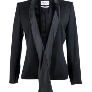 Yves Saint Laurent - Black Blazer w/ Satin Lapels Sz 10
