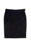 Yves Saint Laurent - Black Pencil Skirt w/ Buttons Sz 8