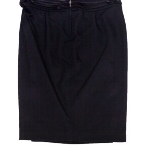 Yves-Saint-Laurent-Black-Pencil-Skirt-w-Buttons-Sz-8-2