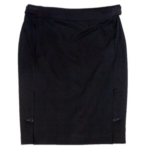 Yves Saint Laurent - Black Pencil Skirt w/ Buttons Sz 8