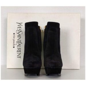 Yves-Saint-Laurent-Black-Suede-Platform-Booties-Sz-5-2