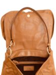 Yves Saint Laurent Calfskin Leather Nadja Small Flap Bag Brown