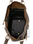 Yves Saint Laurent Calfskin Medium Downtown Bag Brown