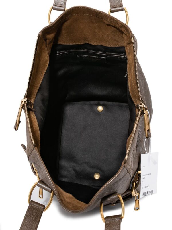 Yves Saint Laurent Calfskin Medium Downtown Bag Brown
