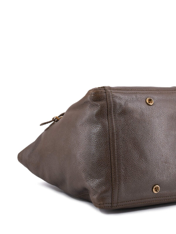 Yves Saint Laurent Calfskin Medium Downtown Bag Brown