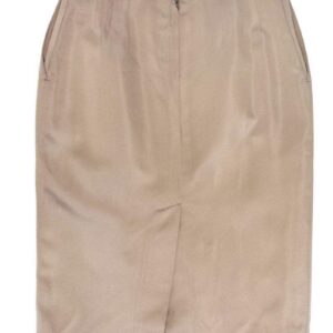 Yves-Saint-Laurent-Champagne-Silk-Pencil-Skirt-Sz-10-2