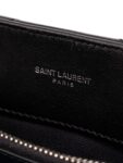 Yves Saint Laurent Chevron Leather Medium Loulou Flap Messenger Bag Black