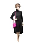 Yves Saint Laurent Chevron Leather Tassel Camera Messenger Bag Magenta Pink