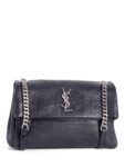 Yves Saint Laurent Crocodile Embossed LeatherWest Hollywood Bag Black