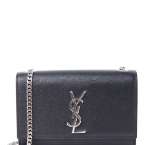 Yves-Saint-Laurent-Leather-Kate-Small-Messenger-Bag-Black-Silver-2