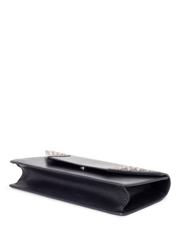 Yves Saint Laurent Leather Sac Betty Studded Clutch Black