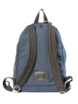 Yves Saint Laurent Logo Canvas Leather Large Backpack Navy Black