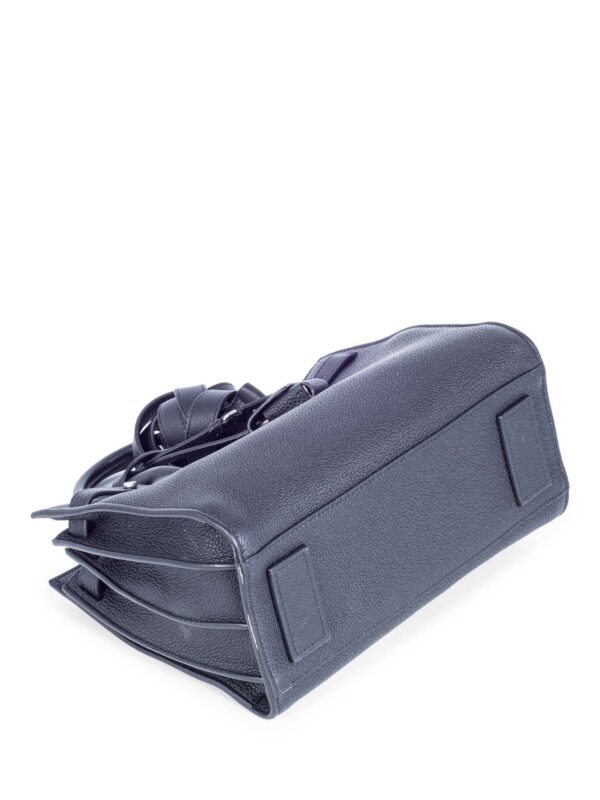 Yves Saint Laurent Logo Leather Baby Sac Du Jour Bag Black