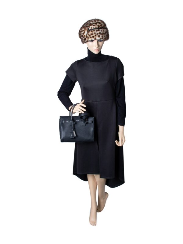 Yves Saint Laurent Logo Leather Baby Sac Du Jour Bag Black