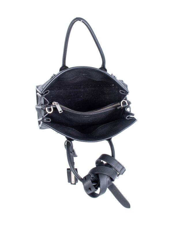 Yves Saint Laurent Logo Leather Baby Sac Du Jour Bag Black