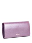 Yves Saint Laurent Logo Leather Flap Travel Wallet Burgundy