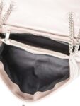 Yves Saint Laurent Logo Quilted Chevron Leather Medium Loulou Bag Taupe Silver