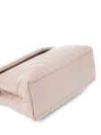 Yves Saint Laurent Logo Quilted Chevron Leather Medium Loulou Bag Taupe Silver
