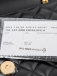 Yves Saint Laurent Logo Quilted Leather 24K Gold Plated Messenger Bag Black