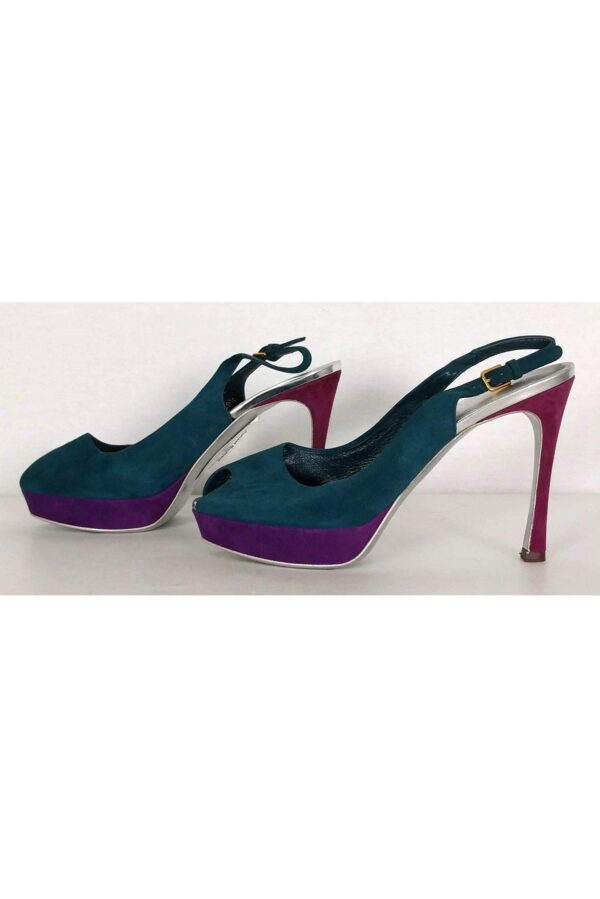 Yves Saint Laurent - Multicolor Slingback Pumps Sz 8.5