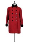 Yves Saint Laurent - Red Nutria Fur Trench Coat Sz 8