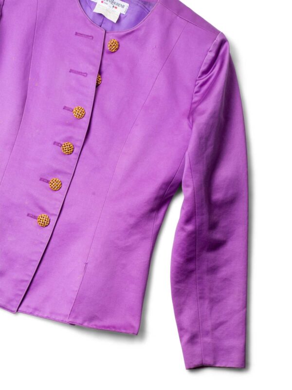 Yves Saint Laurent Vintage Jacket Purple Gold