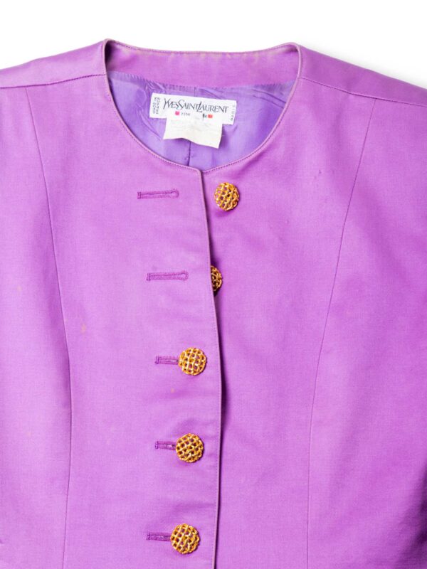 Yves Saint Laurent Vintage Jacket Purple Gold