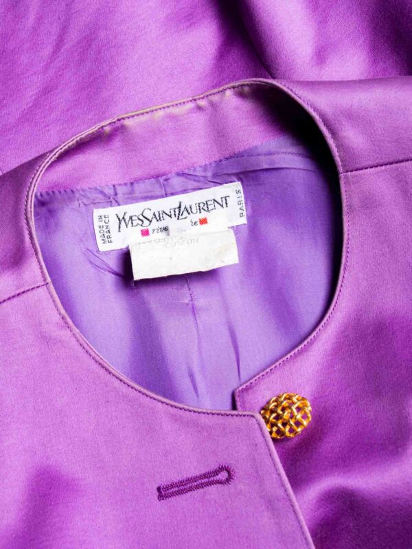 Yves Saint Laurent Vintage Jacket Purple Gold