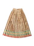 Yves Saint Laurent Vintage Pleated Lurex Maxi Skirt Multicolor