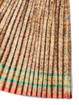 Yves Saint Laurent Vintage Pleated Lurex Maxi Skirt Multicolor