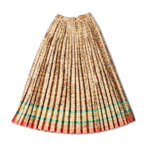Yves Saint Laurent Vintage Pleated Lurex Maxi Skirt Multicolor